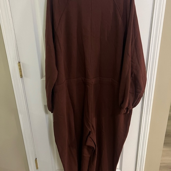 Universal Thread Women's  Long Sleeve Fleece Jumpsuit 4X NWT Rust brown plus sz - Picture 4 of 6